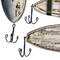 Fishing Lure Wall Hook Rack Set 3 Rustic Nautical Wood Metal Fish Decor